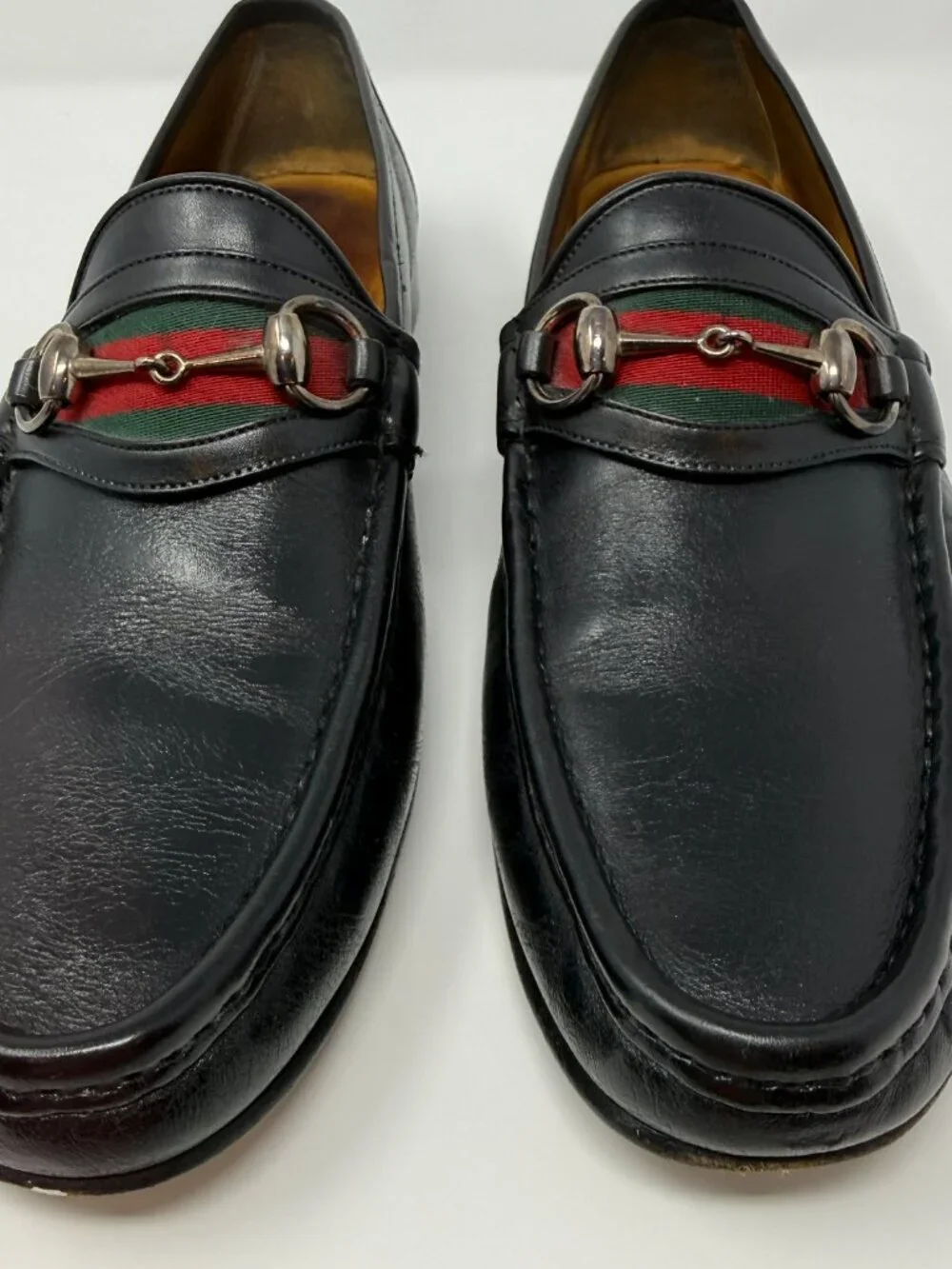 Gucci Leather Horsebit Loafers Men's 9.5 D Black Classic Designer Preppy Luxury